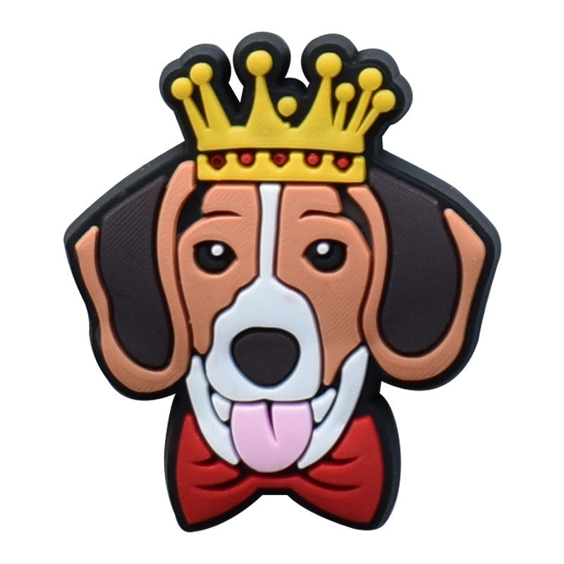 Wholesale  Random 100pcs Cute dog PVC Soft Rubber Shoe Buckle Decoration