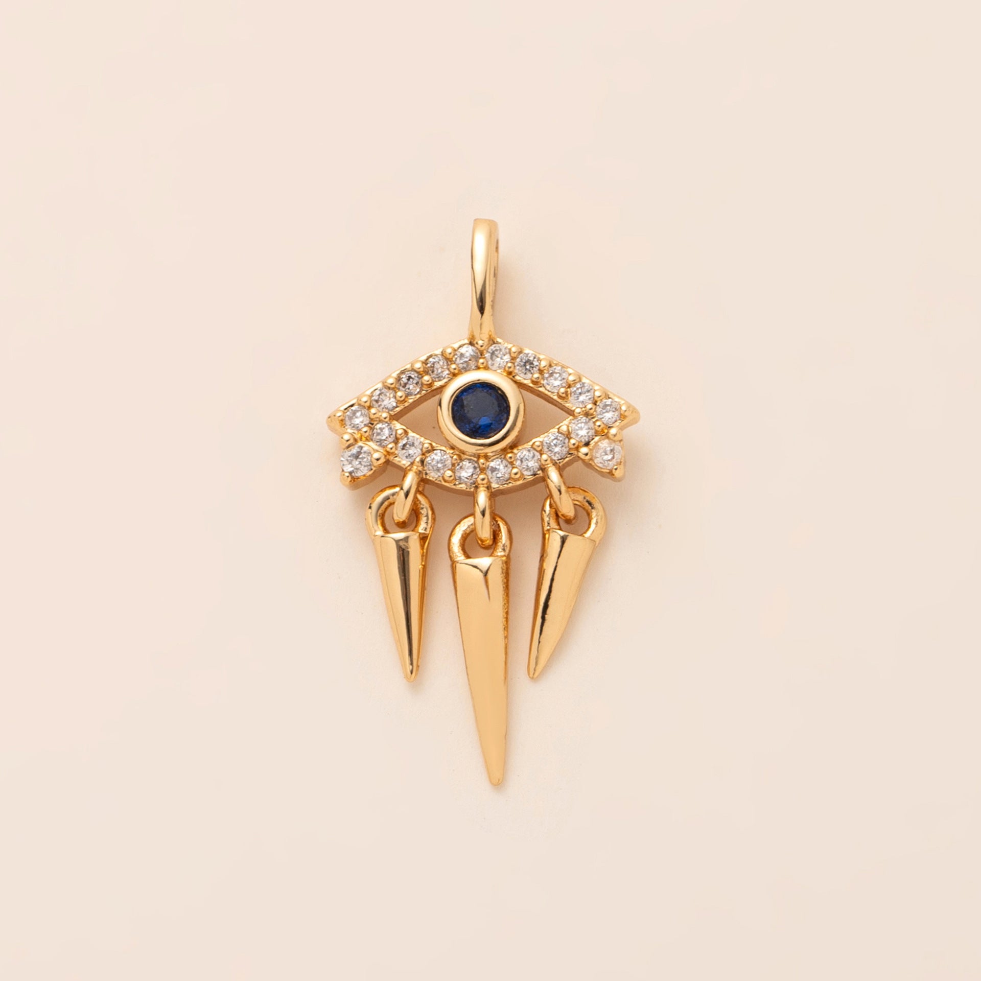 Wholesale Titanium Steel Moon DIY Eyes Cross Bamang Star Pendant Light Luxury  Necklace