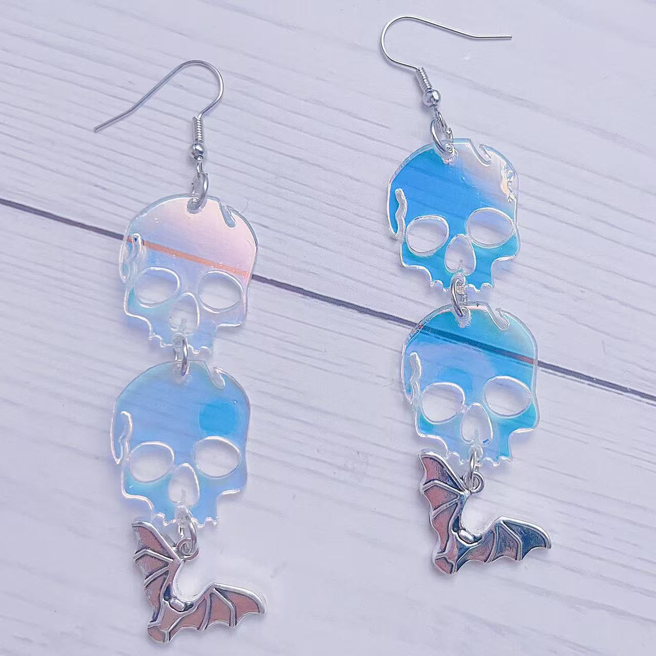 Wholesale Halloween Earrings Pumpkin Skull Spider Earrings