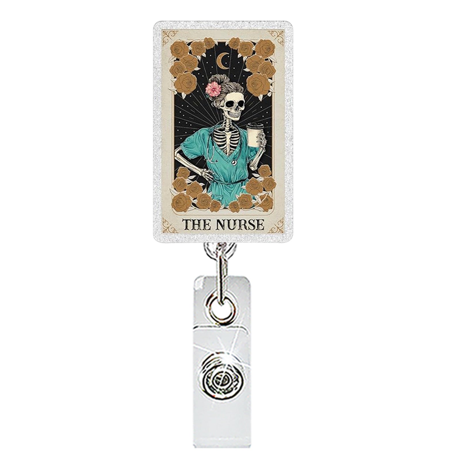 Wholesale Acrylic Retractable Badge Reel with Bow Jellyfish Pin Fashion Accessory for Resale