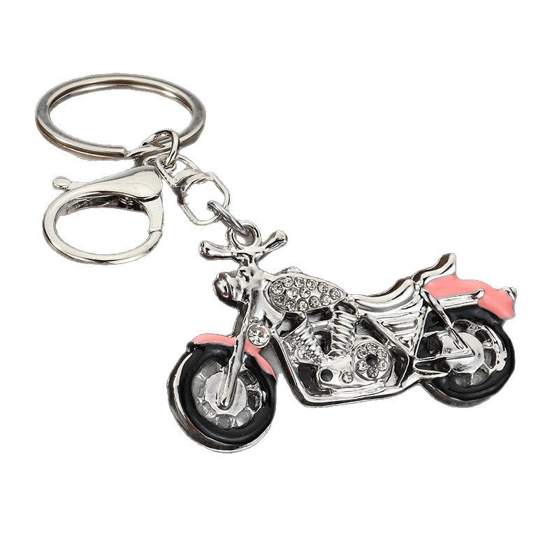Wholesale Harley Motorcycle Keychain Zinc Alloy Rhinestone Decorative Car Key Accessory Gift for Men