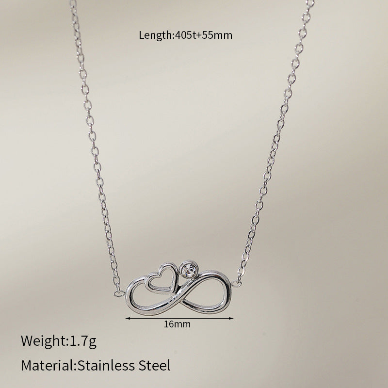 Wholesale Stainless Steel Metal Creative Love Necklace
