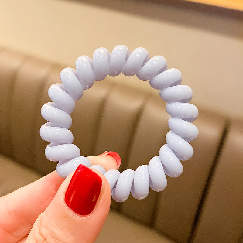 Wholesale 10pcs Candy Color Telephone Cord Hair Scrunchies ACC-HS-Huidi015