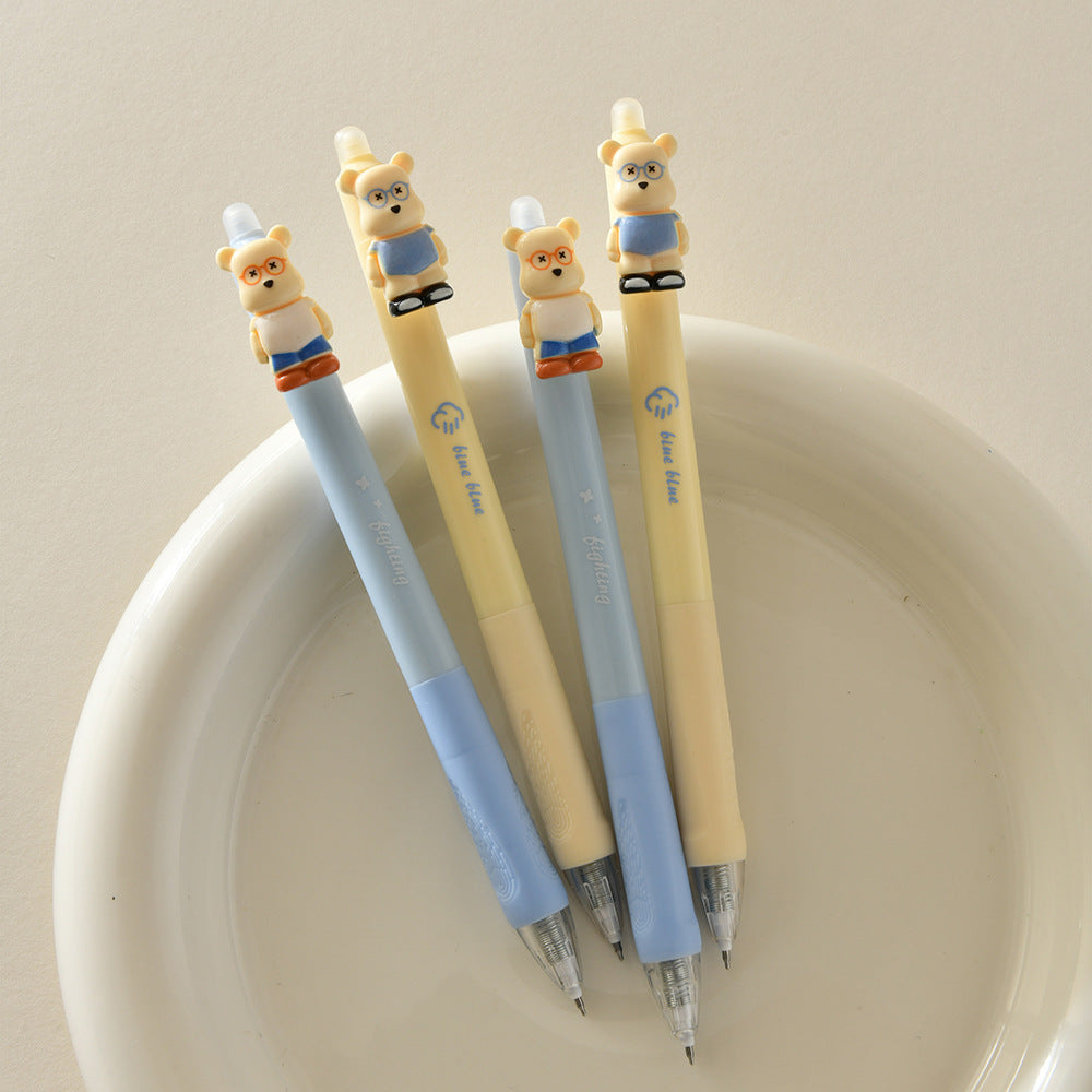 Wholesale bear press erasable gel pen ballpoint pen