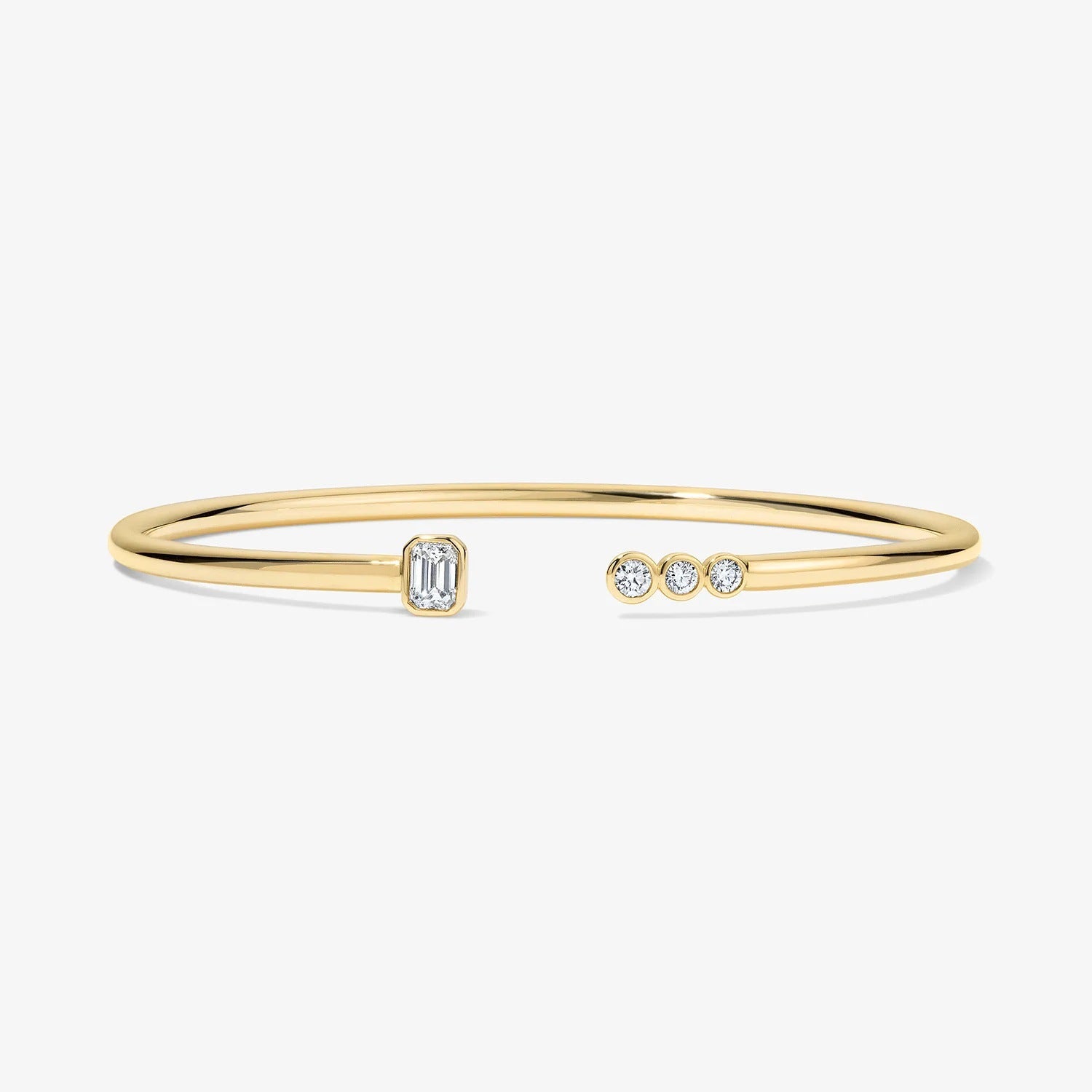 Wholesale Stainless Steel Open Cuff Bracelet With Geometric Zircon Women S Fashion Jewelry Anniversary Gift Boutique Resale Accessory