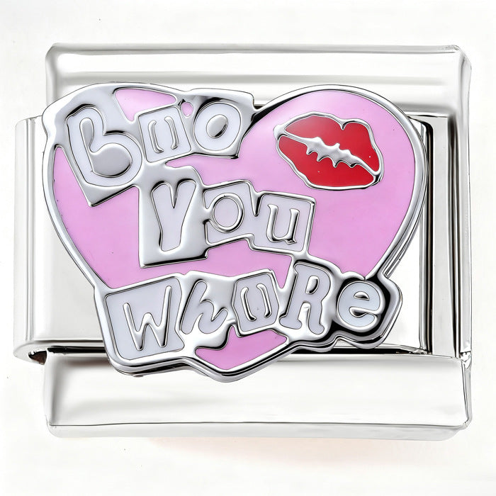 Wholesale Italian charm bracele handmade graffiti art color patchwork stainless steel bracelet