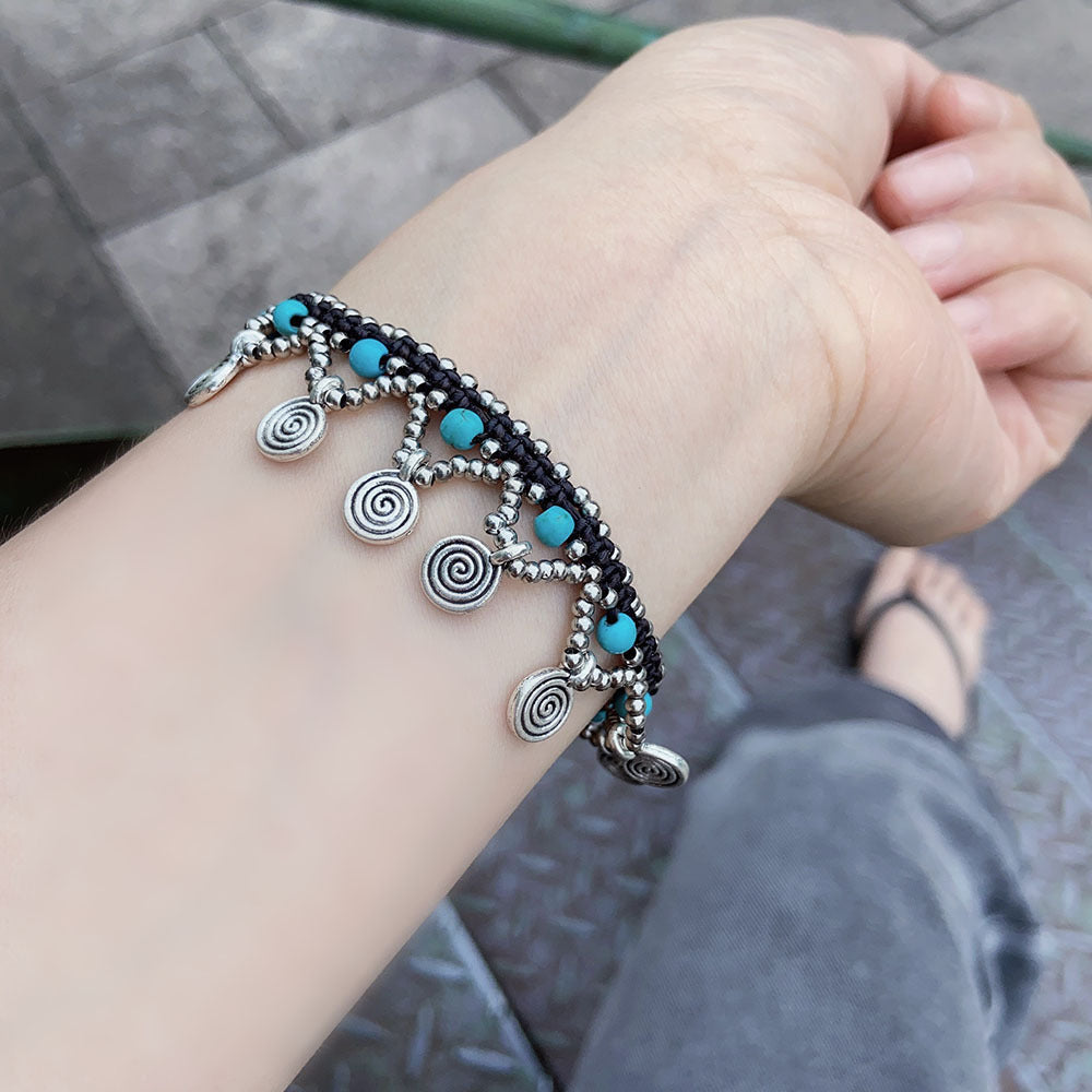 Wholesale Ethnic Retro Tibetan Hand-woven Turquoise Bracelet