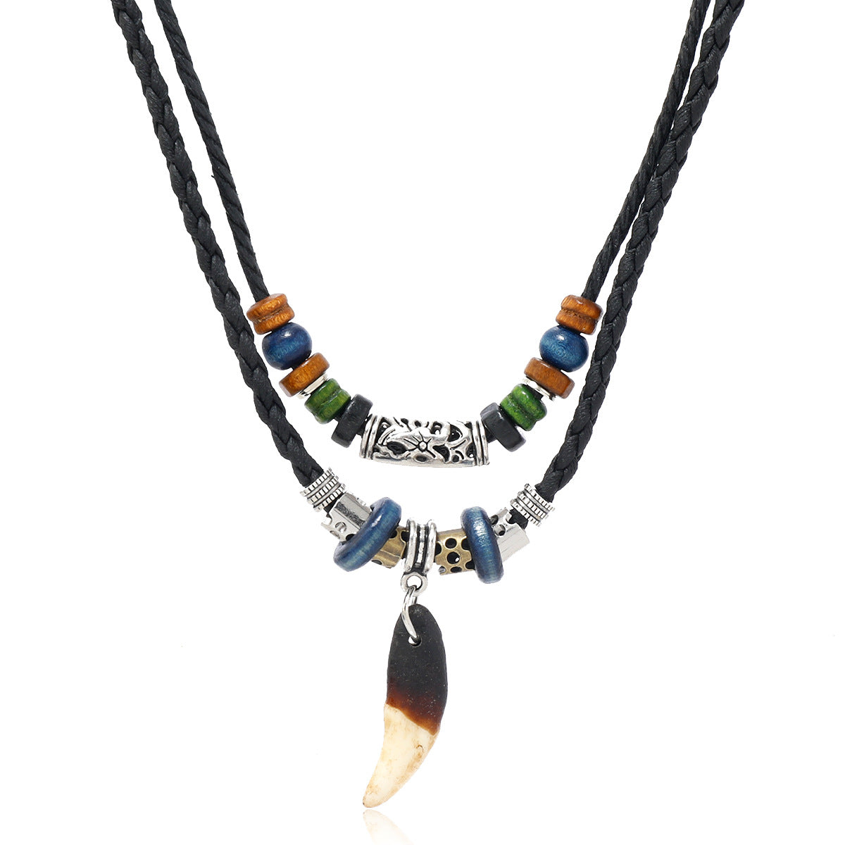 Wholesale Ethnic Style Retro Element Dog Tooth Men's Necklace ACC-NE-Saih001