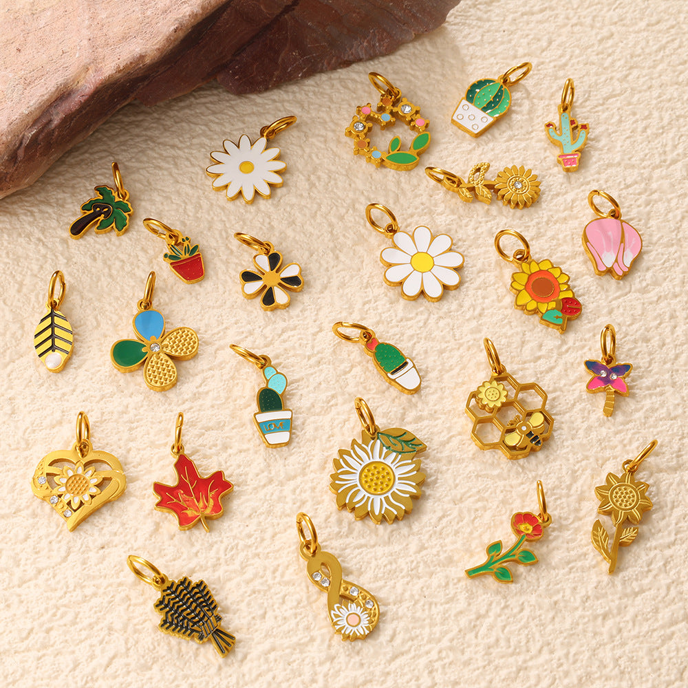Wholesale plant series dripping  Charms for Jewelry