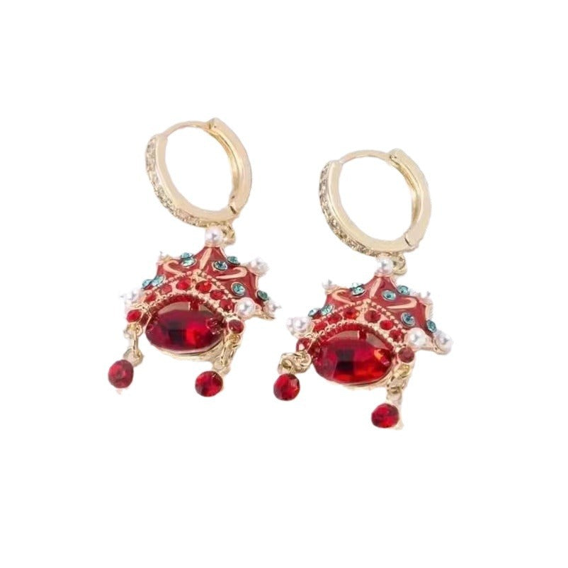Wholesale Face Red Earrings