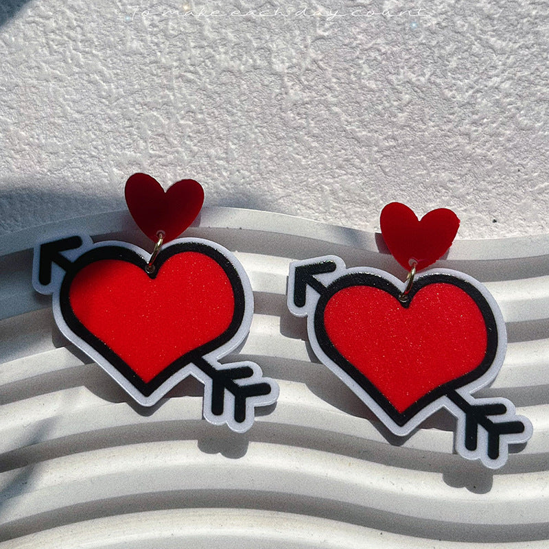 Wholesale Valentine's Day Love Acrylic Earrings