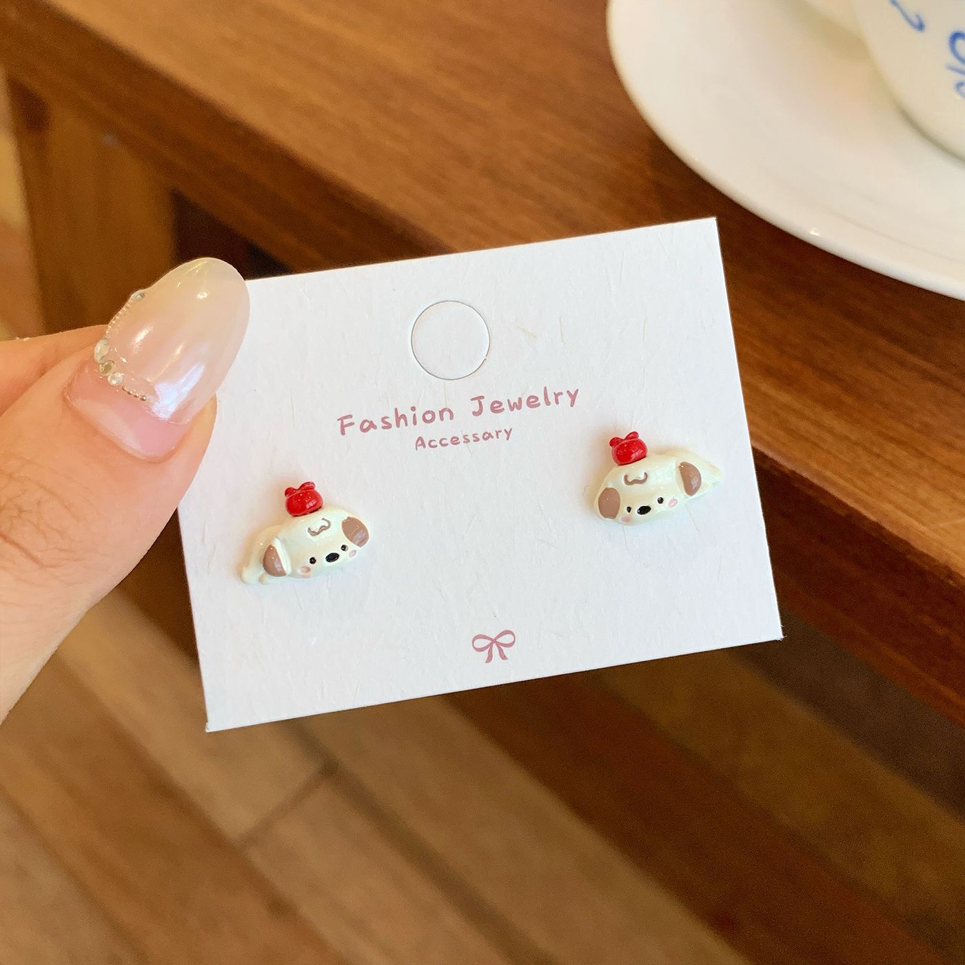 Wholesale Autumn Dopamine West Highland Puppy Earrings Silver Needle Cute Fun Cartoon Earrings