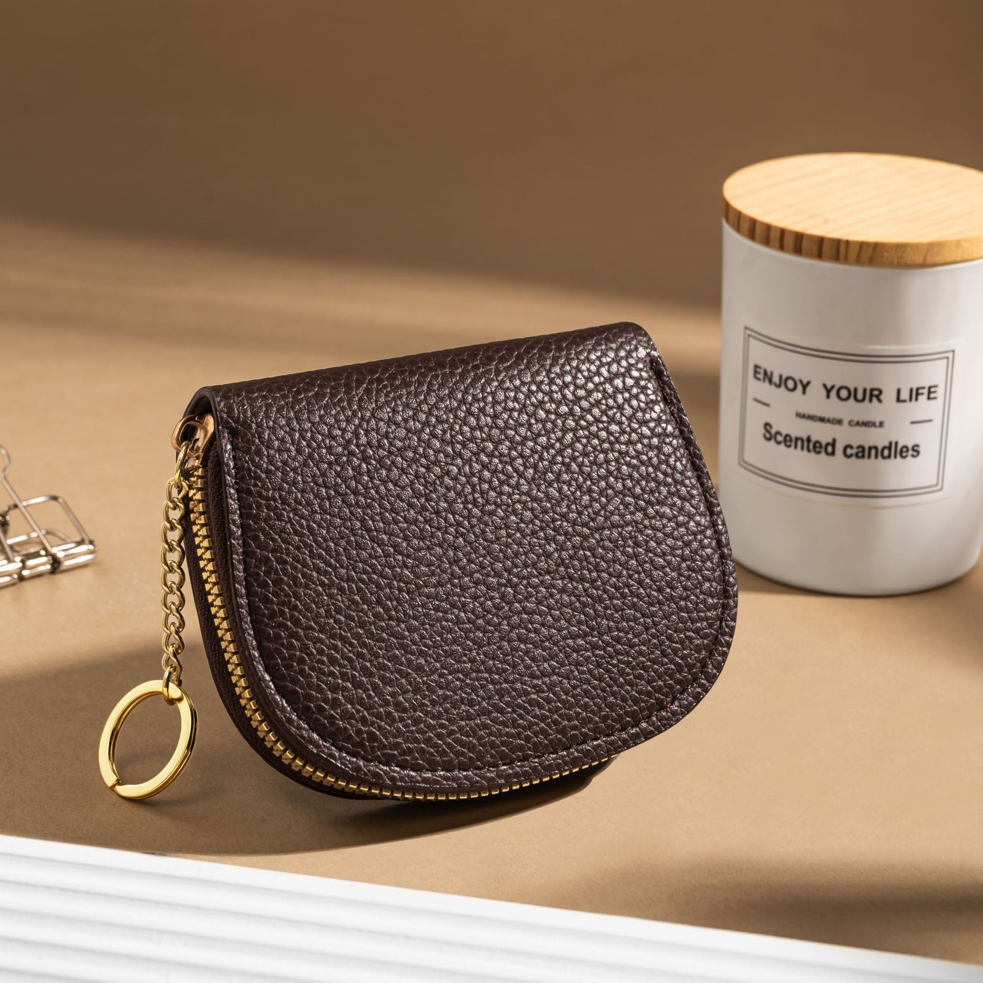 Wholesale Stylish Shell Half Circle Accordion Card Holder PU Credit Card Slots Wallet For Everyday Use