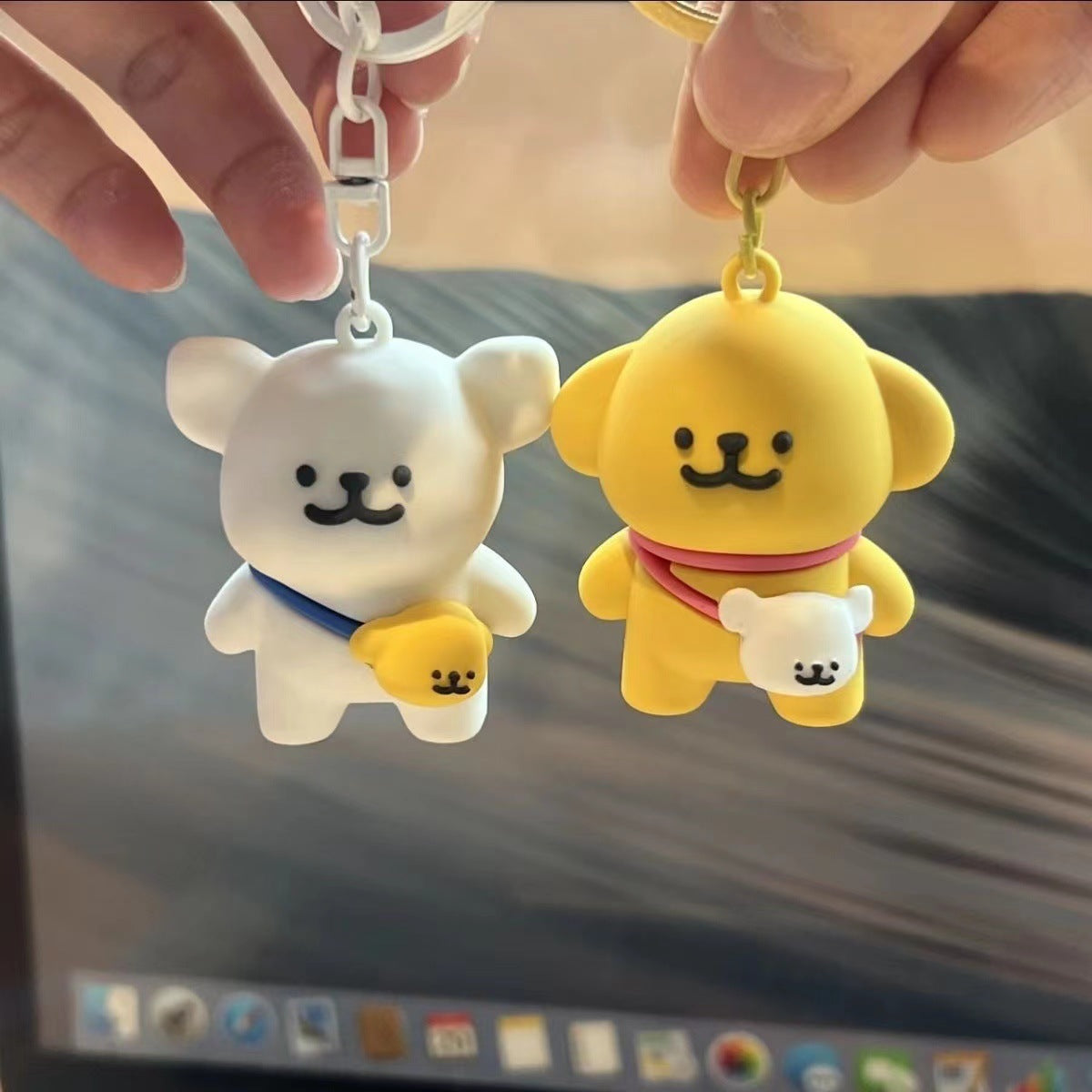 Wholesale Creative Cartoon Cute Dog Bone Keychain