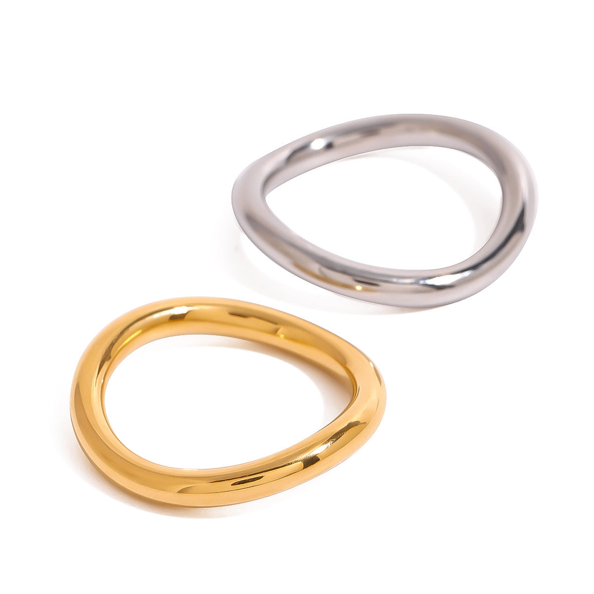 Wholesale stainless steel plain ring ring  circle ring