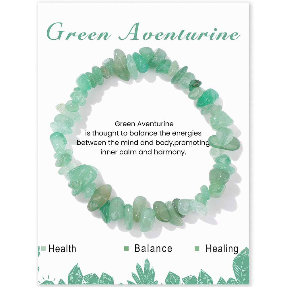Wholesale Energy Bracelet Green Aventurine Lapis Lazuli Citrine Crushed Stone Single Loop Bracelet