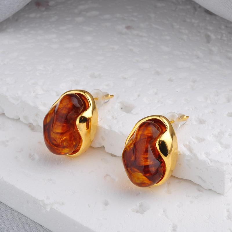 Wholesale Copper Amber Earrings