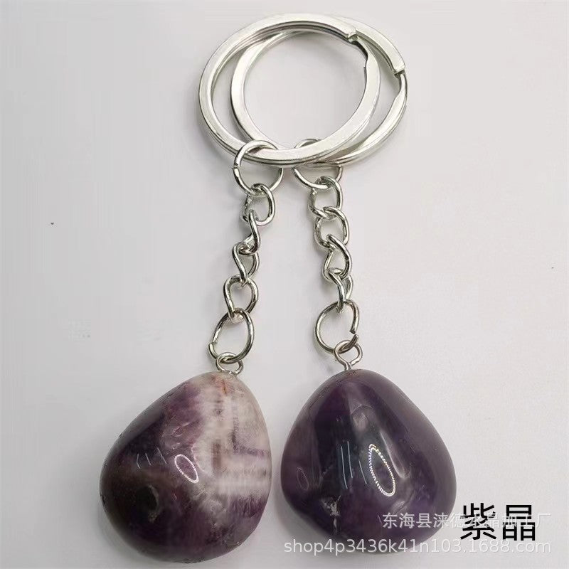 Wholesale Modern Minimalist Purple Crystal Keychain Chic Bag Charm &  Car Key Accessory