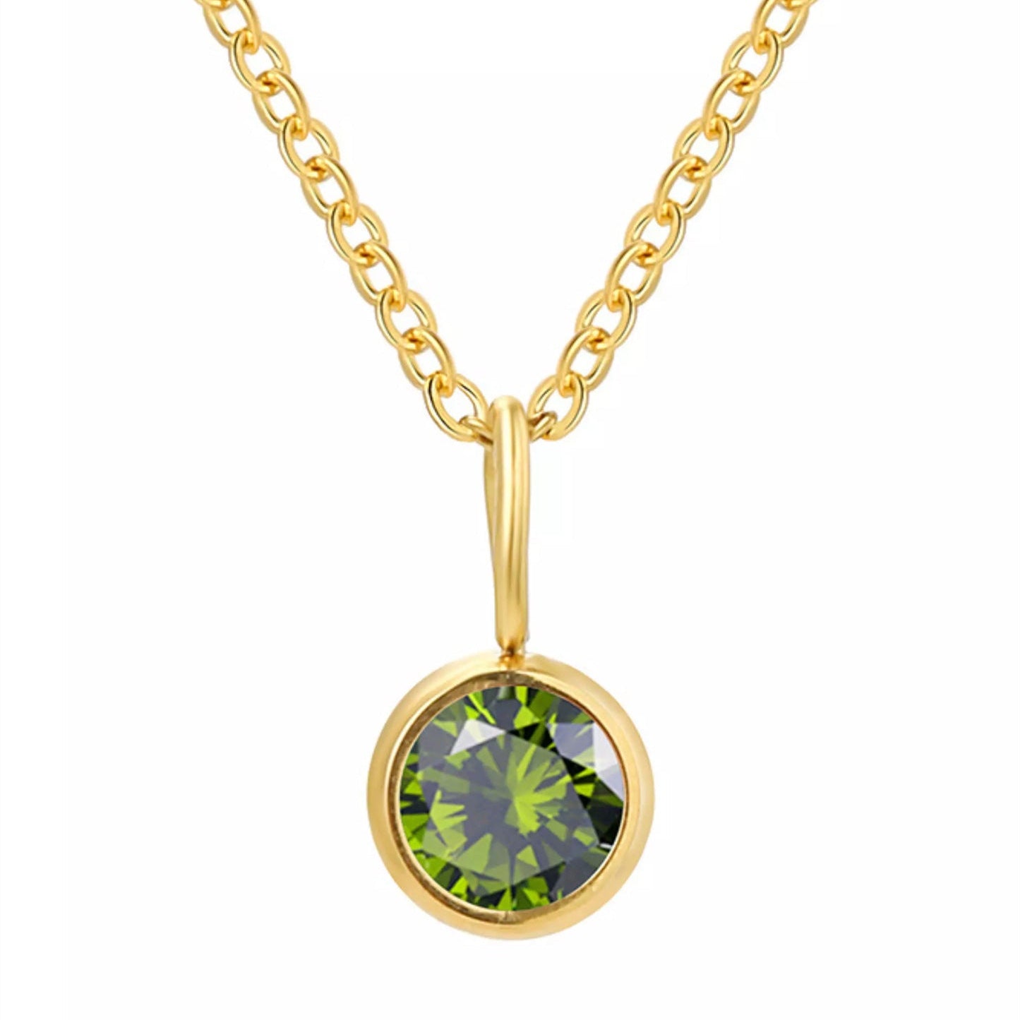 Wholesale Stainless Steel 12 Birthstone Necklace Twelve Birthstone Pendant DIY Jewelry