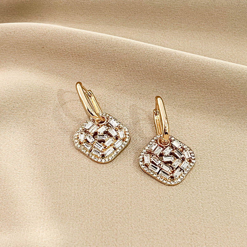 Wholesale Light Luxury Geometric Diamond Earrings ACC-ES-XiaoCheng009