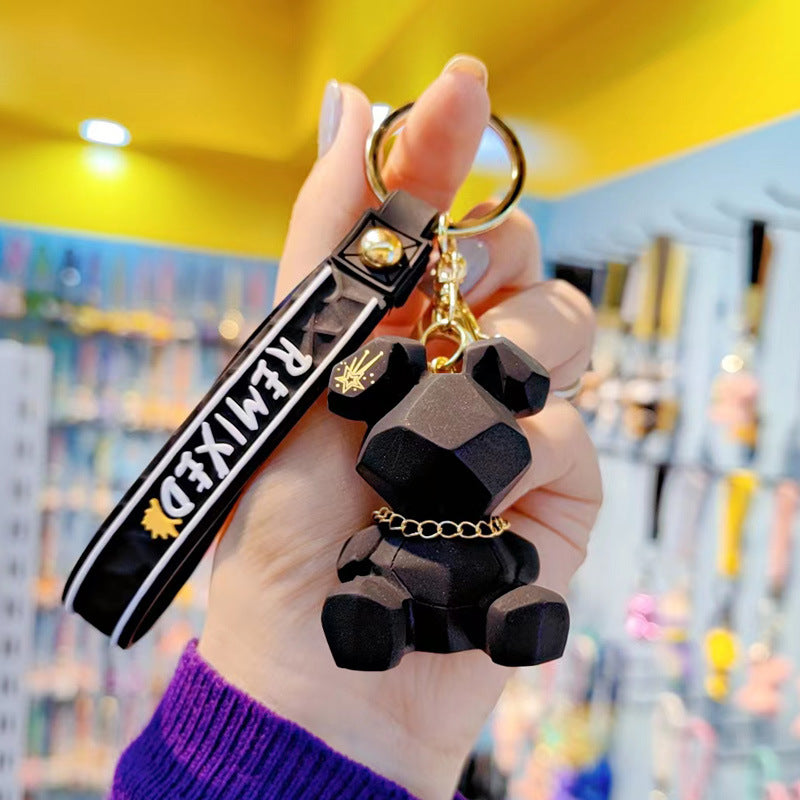 Wholesale Resin geometric rabbit keychain