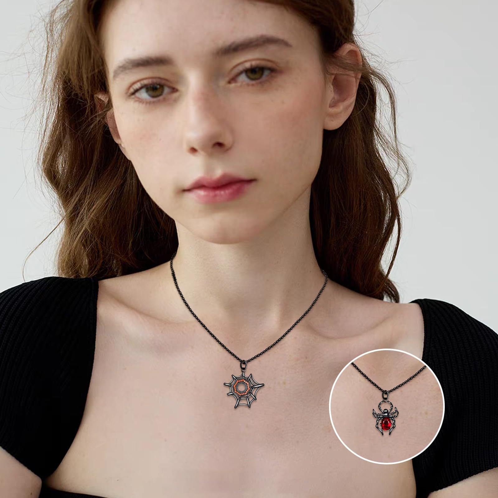 Wholesale Vintage Spider Web Diamond Diablo Necklace