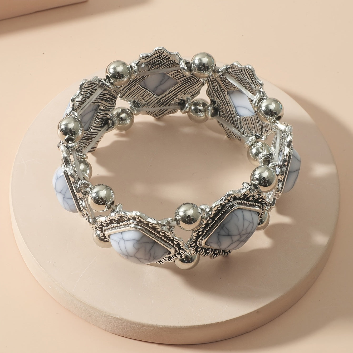 Wholesale Electroplated Turquoise Bohemian Bracelet - Ethnic Style Fashion Accessory for Boutique Resale