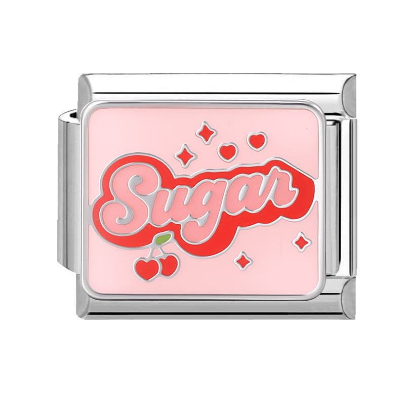 Wholesale Italian Charm Bracelet 9mm DIY Splicing Text Series Stainless Steel Composable Bracelet