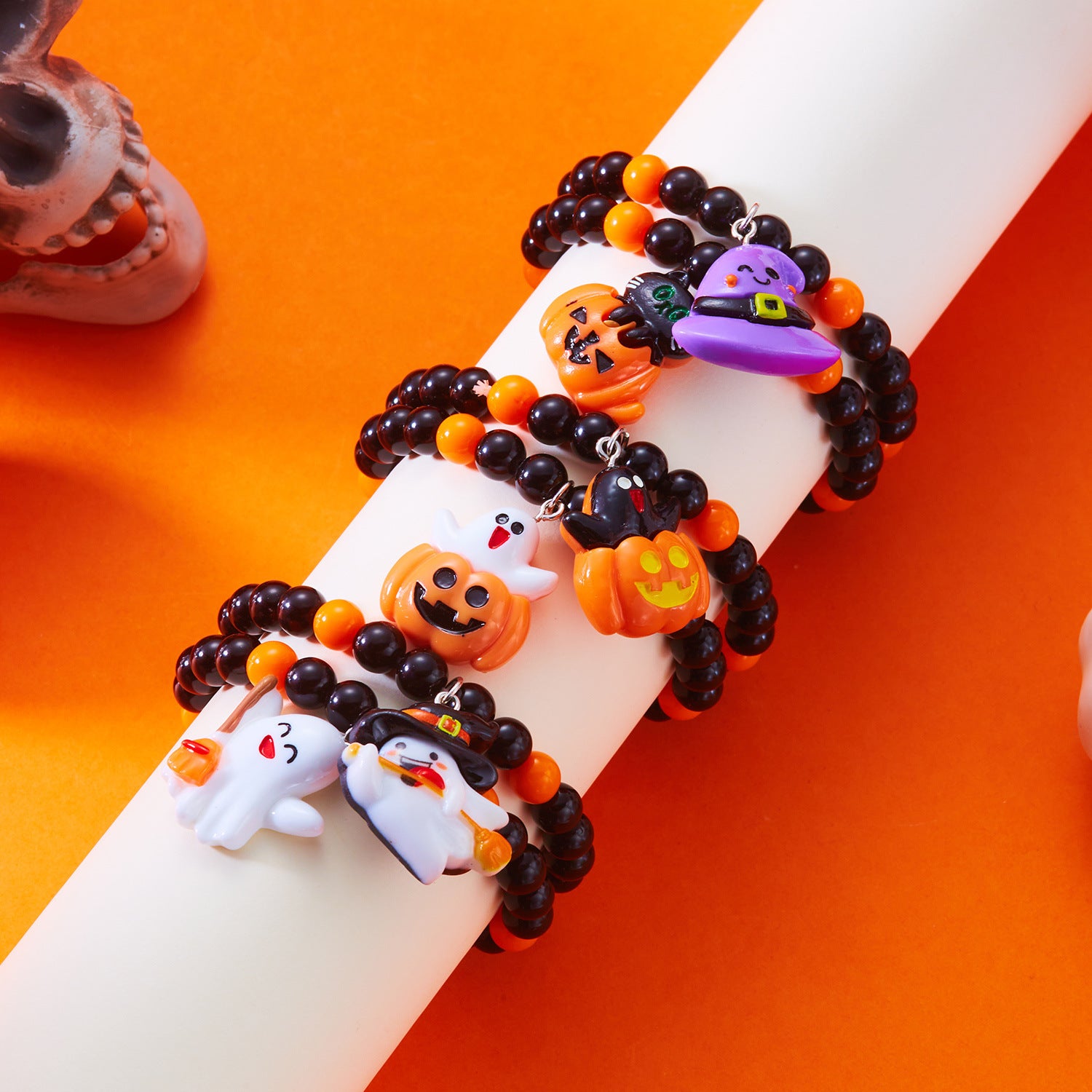 Wholesale  Halloween Pumpkin Cat Couple Bracelet