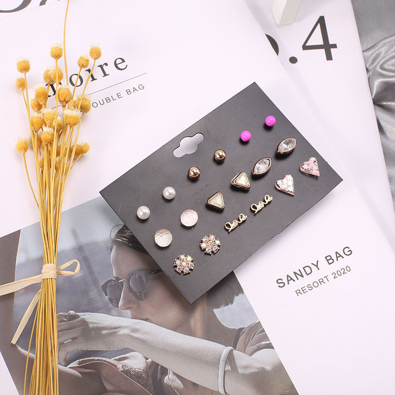 Wholesale Alloy 9 pairs/ set earrings set