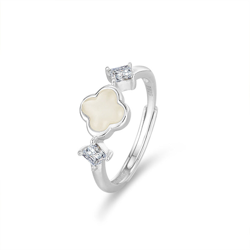 Wholesale Lucky Four Leaf Clover Adjustable Ring