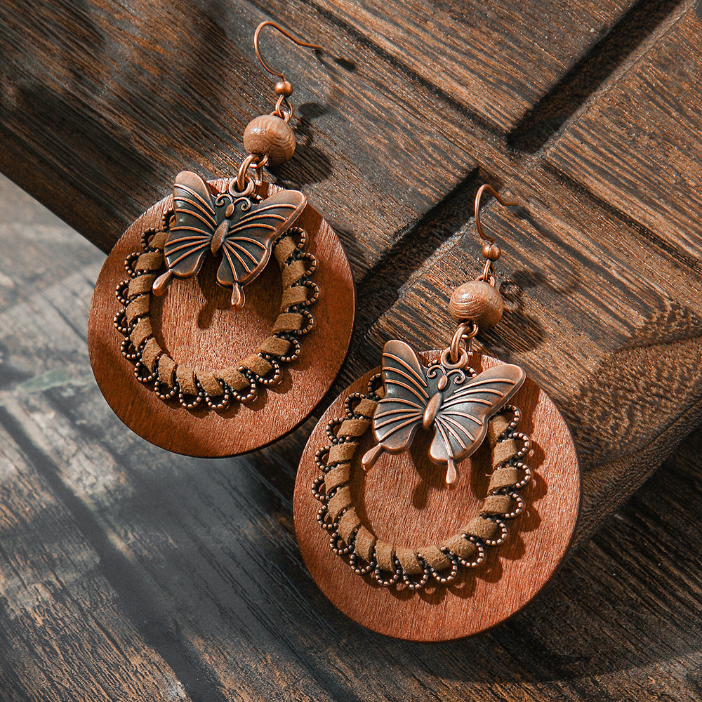 Wholesale Bohemian Butterfly Earrings Necklace Set Chic Party Wear Jewelry Accessory