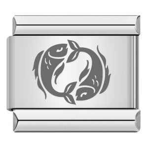 Wholesale  Italian modular Titanium steel laser engraving series 12 constellations bracelet DIY bracelet