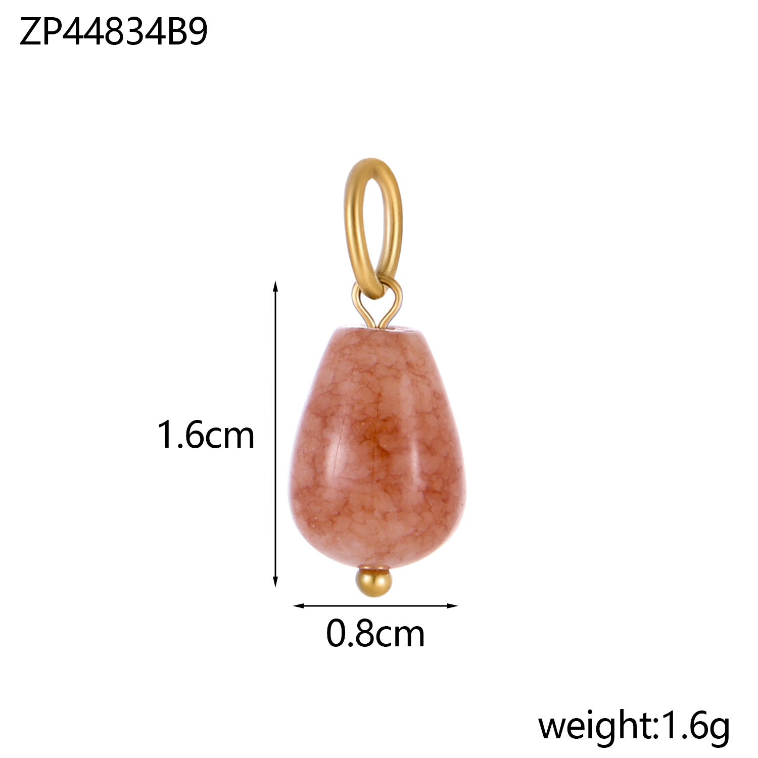 Wholesale DIY 12-color natural stone hanging ring chain pendant