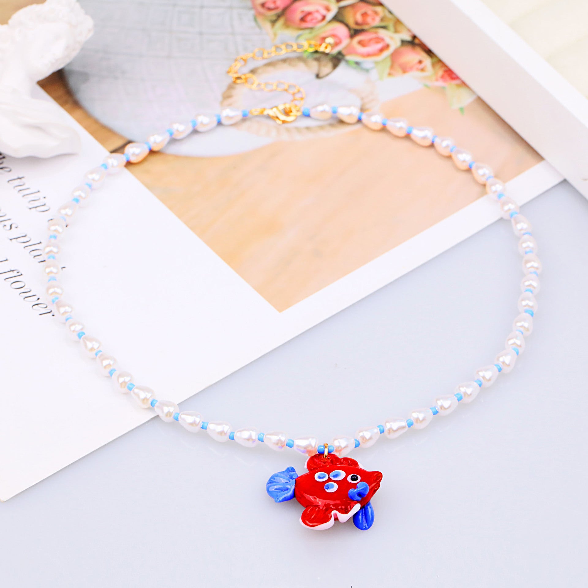 Wholesale  tropical marine fish pearl necklace