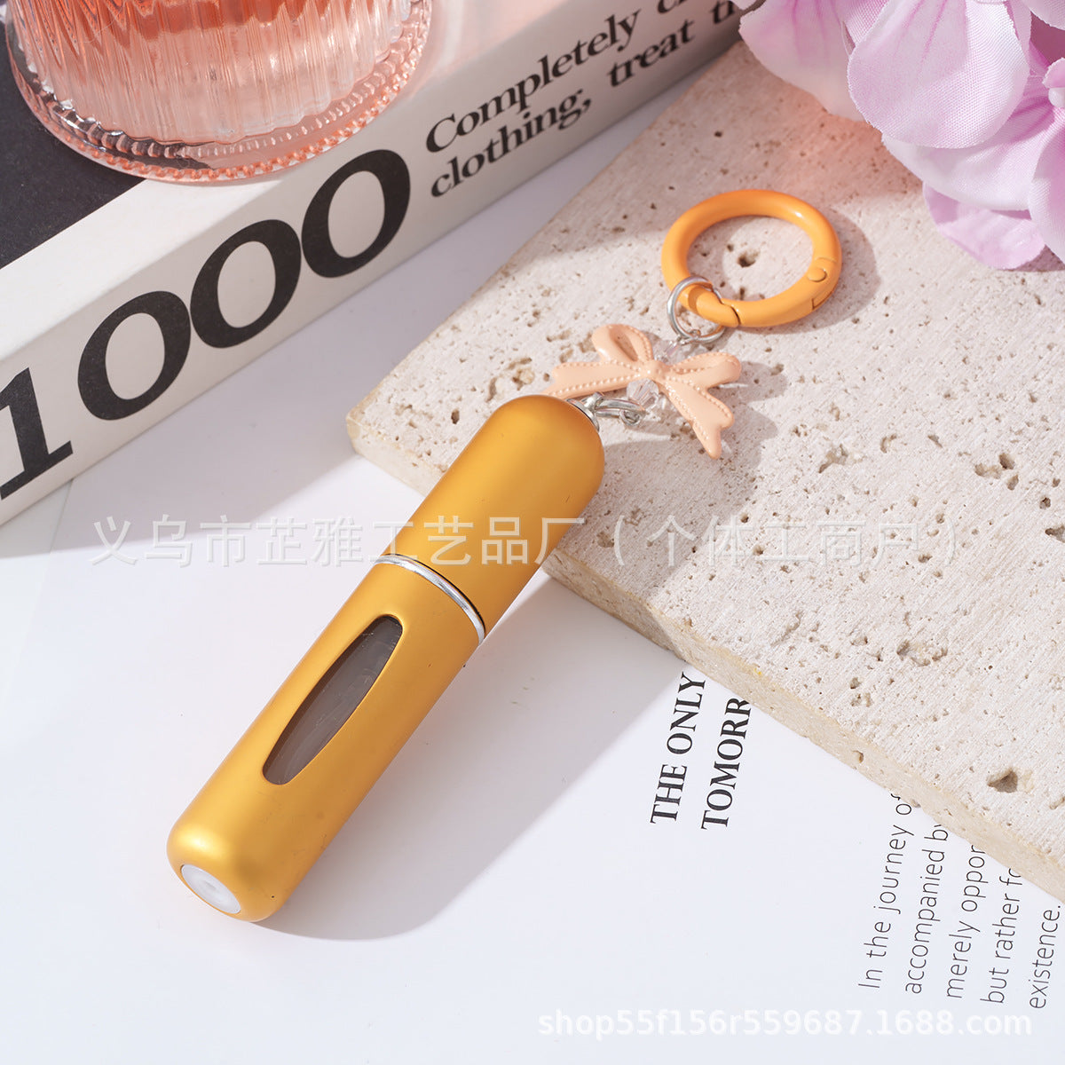 Wholesale 5ml aluminum tube perfume dispenser Keychains