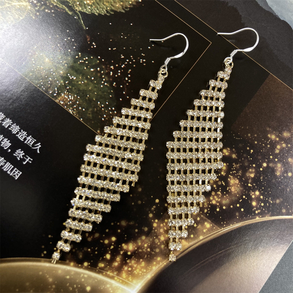 Wholesale Exaggerated Rhombus Earrings Metal Earrings ACC-ES-FX061