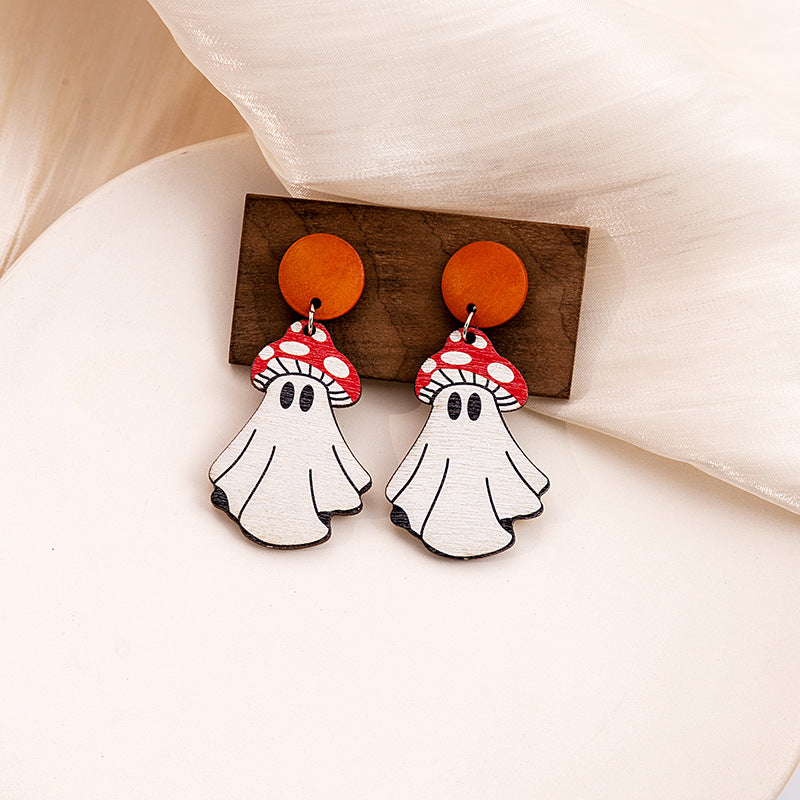 Wholesale   Funny Bat Earrings Horror Cartoon Ghost Earrings
