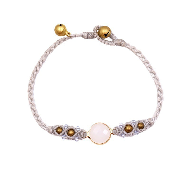 Wholesale Bohemian Natural Crystal Bead Bracelet Handmade Woven Unisex Fashion Accessory For Everyday Wear Gift And Boutique Resale
