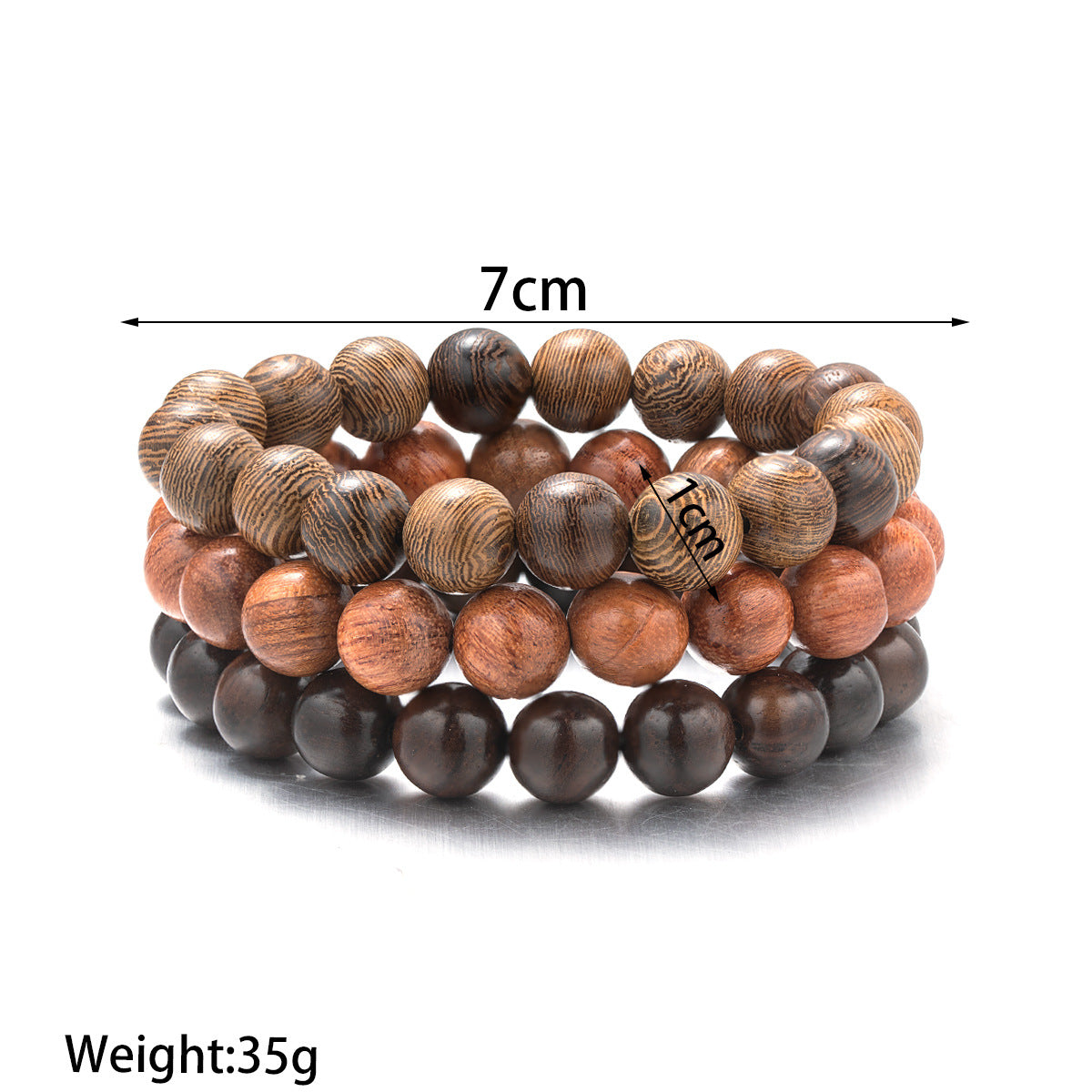 Wholesale retro style resin beads random natural grain wood beads elastic  bracelet