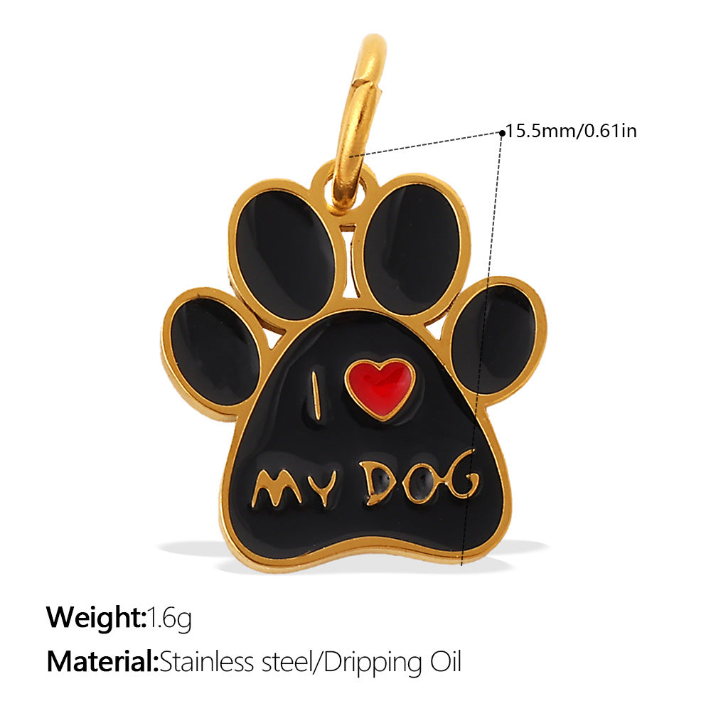 Wholesale Cute Cartoon Dog Paw Print Pendant Charms