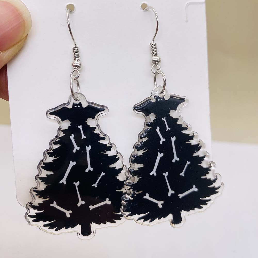Wholesale Christmas Acrylic Colorful Elk Earrings