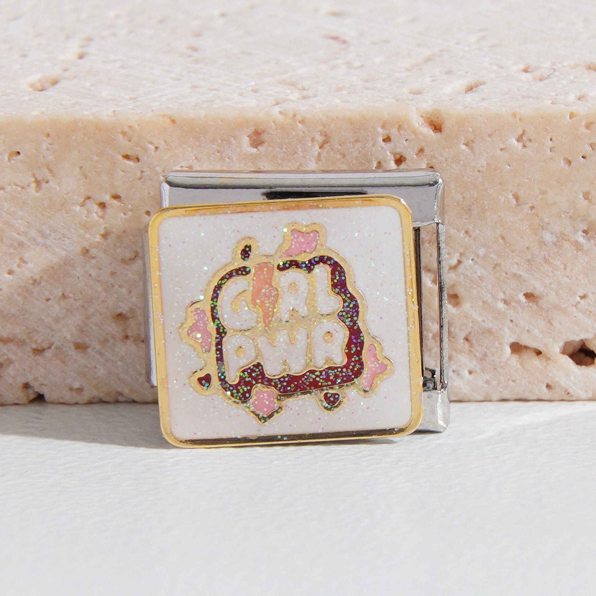 Wholesale Italian Charm Bracelet 9mm DIY Splicing Heart Stainless Steel Composable Bracelet