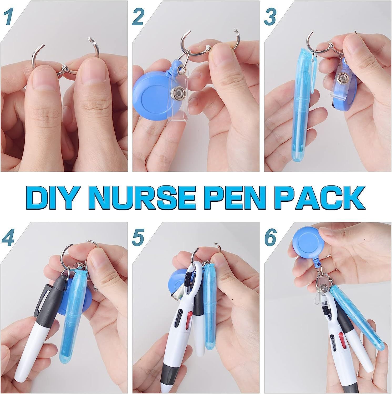Wholesale Nurse Pen Set Retractable Badge Scroll Keychain Badge Reels ACC-KC-ChiHai002