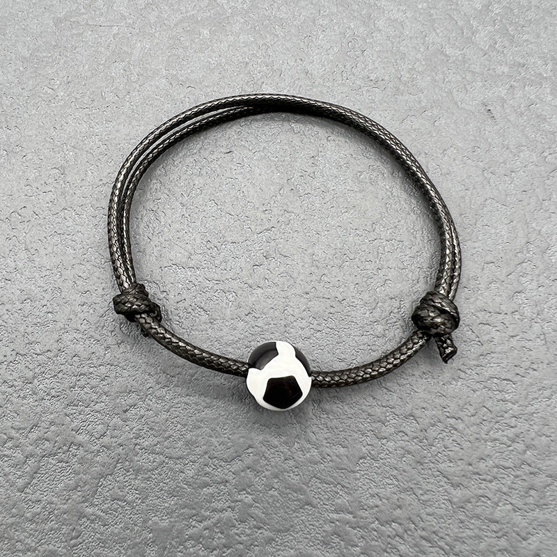 Wholesale Basketball Football Elastic Adjustable Waxed Wire Braided Bracelet ACC-BT-Nanh002