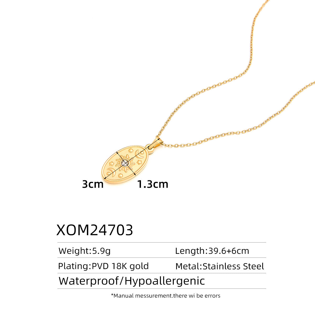 Wholesale Titanium steel non-fading high-end clavicle chain