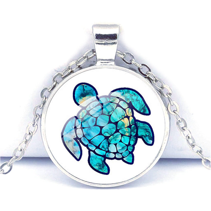 Wholesale Colored Turtle Time Gem Necklace ACC-NE-JiaYun002