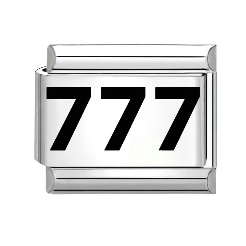 Wholesale  Italian Charm Bracelet 9mm DIY Splicing Removable Black and White Series Stainless Steel Composable Bracelet