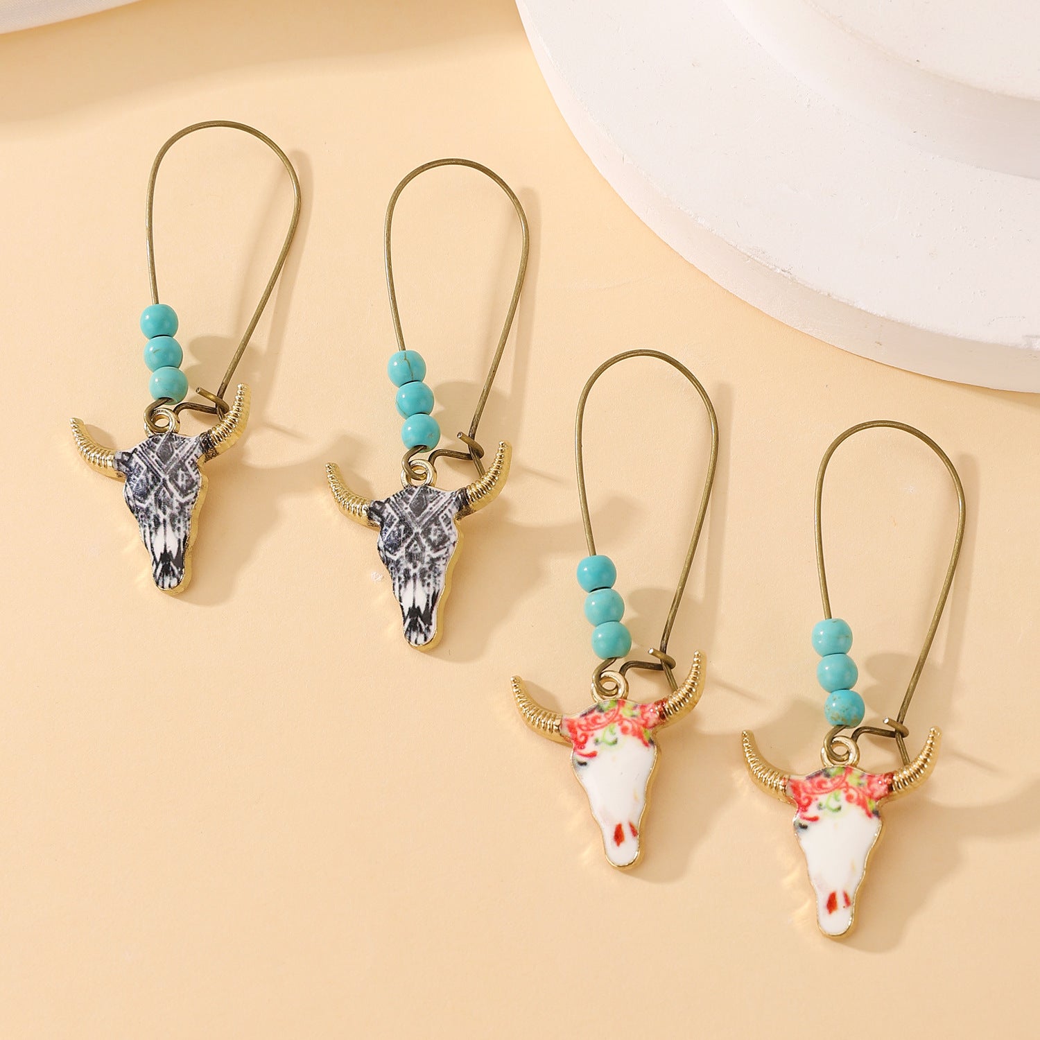 Wholesale  Retro Western Denim Style  Earrings