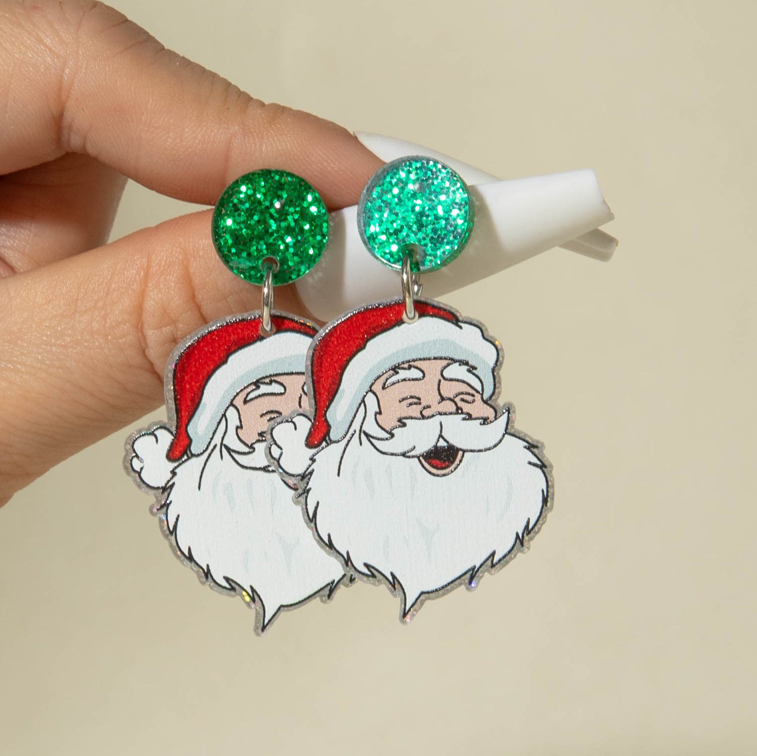 Wholesale Christmas   sequined acrylic earrings